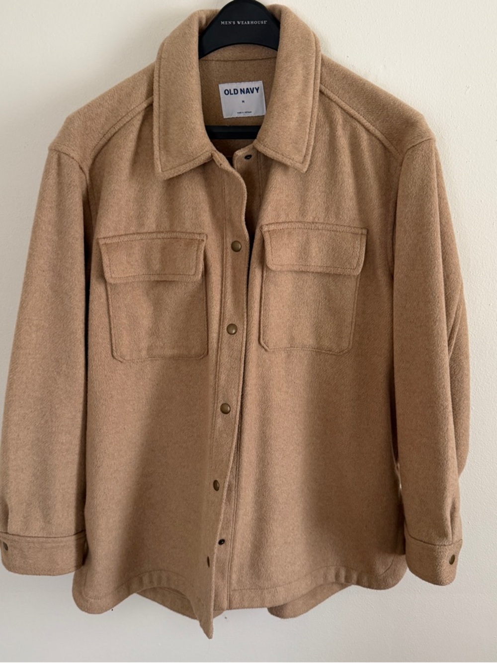 Old Navy Tan Cozy Button-Up Jacket